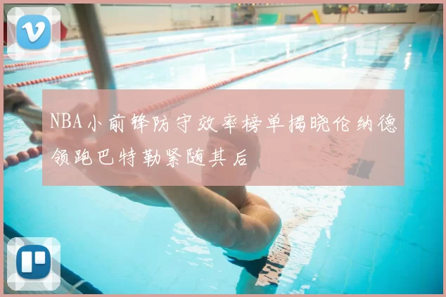 NBA小前锋防守效率榜单揭晓伦纳德领跑巴特勒紧随其后
